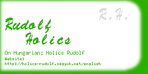 rudolf holics business card